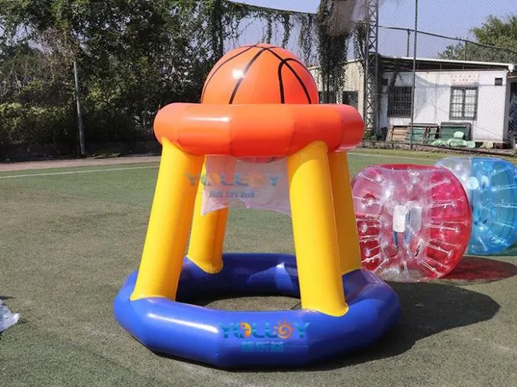 Inflatable Water Basketball Hoop Stands For Kids Pool Games
